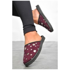 Капці жіночі бордового кольору 189805L