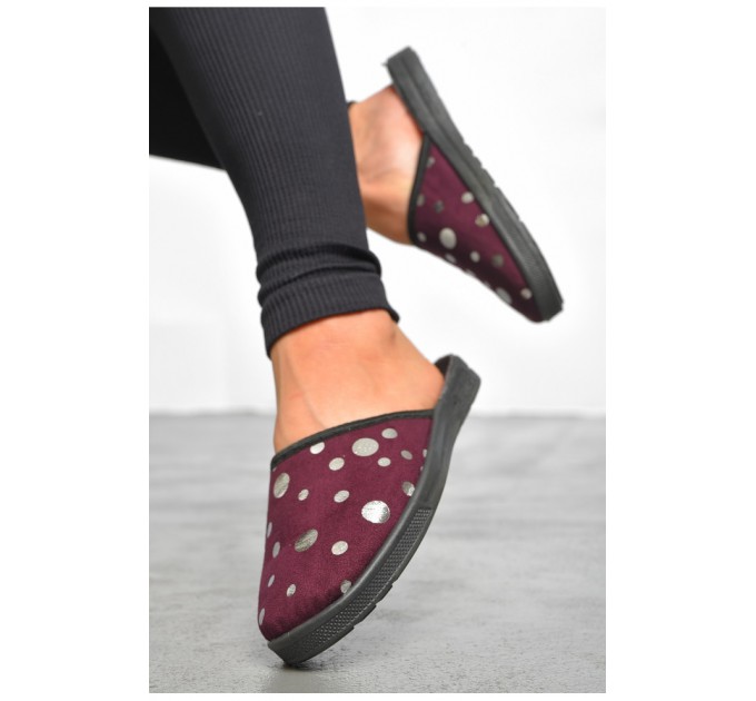 Капці жіночі бордового кольору 189805L