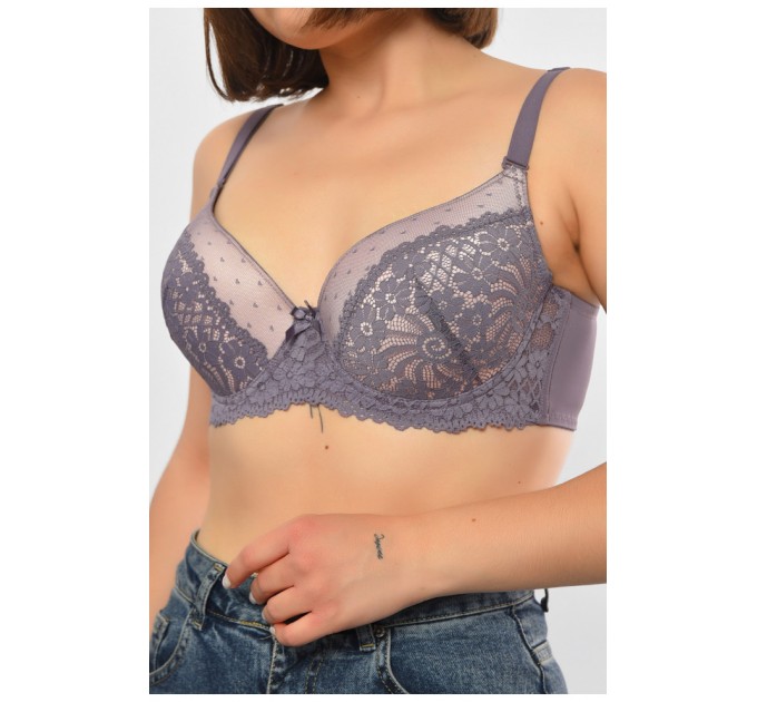 Бюстгальтер жіночий бузкового кольору чашка D 189942L