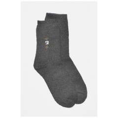 Шкарпетки чоловічі махрові темно-сірого кольору 190052L