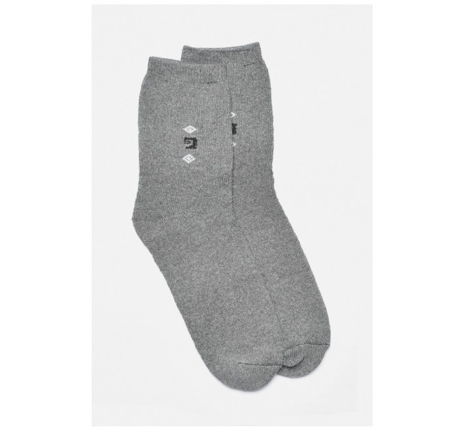 Шкарпетки чоловічі махрові сірого кольору 190054L