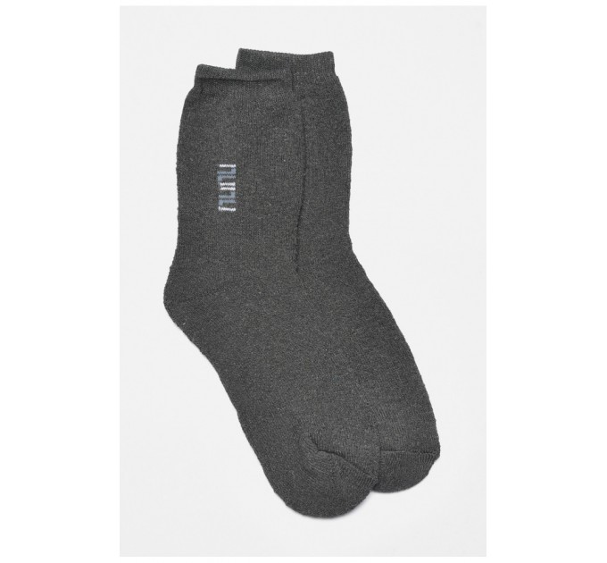 Шкарпетки чоловічі махрові темно-сірого кольору 190071L