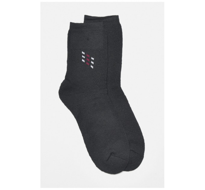 Шкарпетки чоловічі махрові чорного кольору 190211L