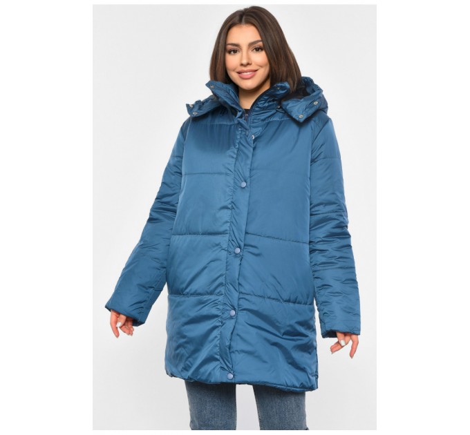 Куртка жіноча демісезонна темно-синього кольору 190239L