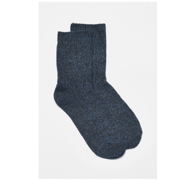 Шкарпетки жіночі кашемірові темно-синього кольору 190585L