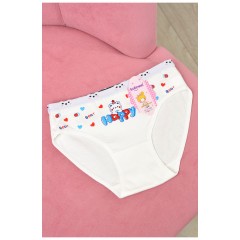 Трусики дитячі для дівчинки білого кольору з малюнком 190716L