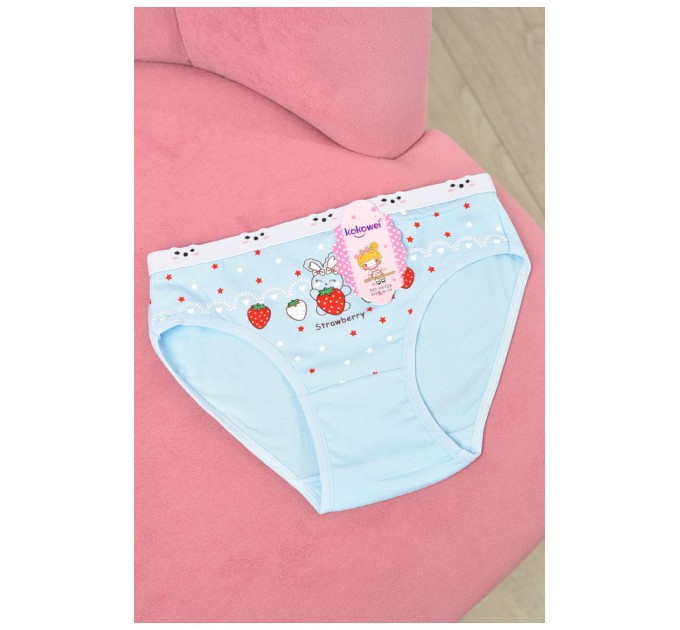 Трусики дитячі для дівчинки блакитного кольору з малюнком 190736L