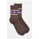 Шкарпетки жіночі махрові із ангори коричневого кольору 190793L