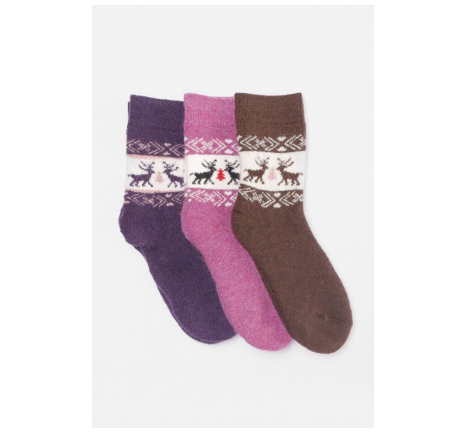 Набір шкарпеток жіночих махрових із ангори 3 штуки 190797L