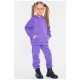 Спортивний костюм дитячий на флісі фіолетового кольору 191038L