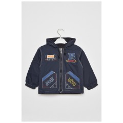 Куртка дитяча для хлопчика демісезонна темно-синього кольору 191074L