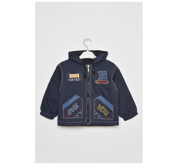 Куртка дитяча для хлопчика демісезонна темно-синього кольору 191074L