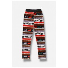 Лосини дитячі велюрові для дівчинки з начісом чорного кольору 191090L