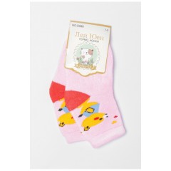 Носки детские махровые для девочки розового цвета 191285L