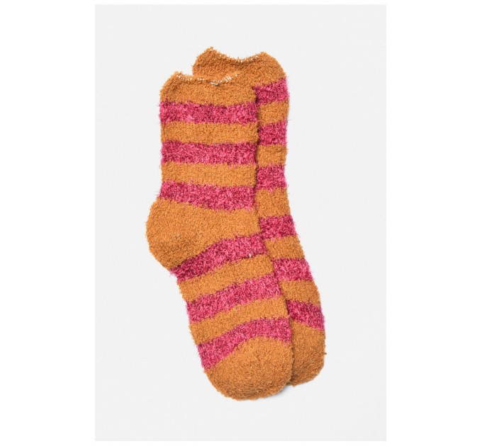 Шкарпетки жіночі травка коричневого кольору в смужку 191446L