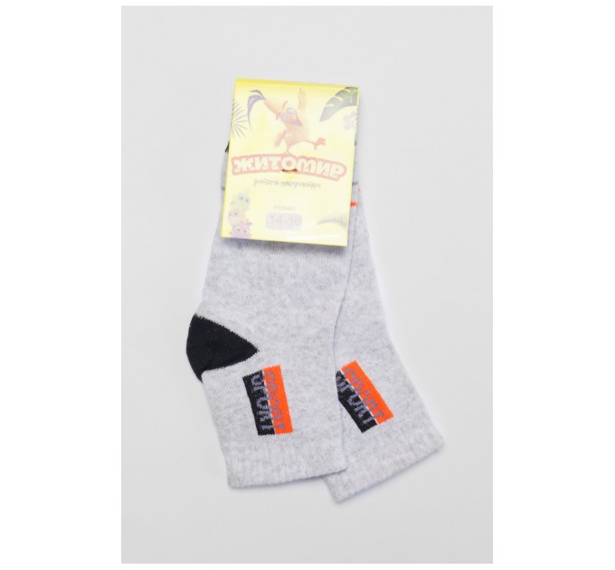 Шкарпетки підліткові світло-сірого кольору в смужку 191620L