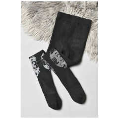 Колготы детские махровые для мальчика черного цвета с рисунком 191736L.