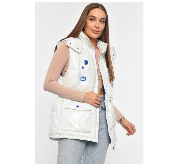 Жилетка женская белого цвета 191748L