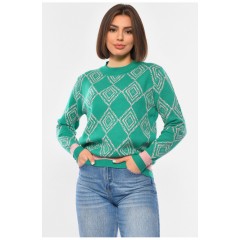 Свитер женский зеленого цвета 192336L