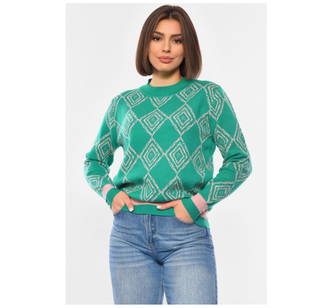 Свитер женский зеленого цвета 192336L