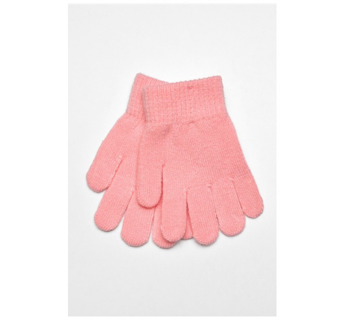 Детские перчатки демисезонные однотонные розового цвета 192677L