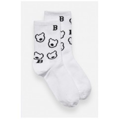 Шкарпетки дитячі демісезонні білого кольору з малюнком 192842L