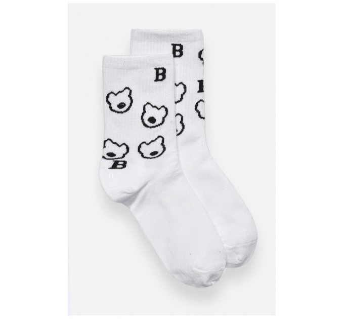 Носки детские демисезонные белого цвета с рисунком 192842L.