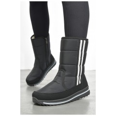 Дутики жіночі на хутрі чорного кольору 193075L Дутики жіночі на хутрі чорного кольору 193075L