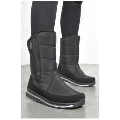 Дутики жіночі на хутрі чорного кольору 193077L