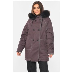 Парка женская демисезонная бордового цвета 193286L Парка женская демисезонная бордового цвета 193286L