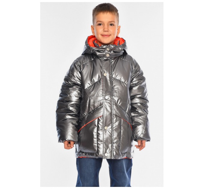 Куртка дитяча для хлопчика єврозима сірого кольору 193457L