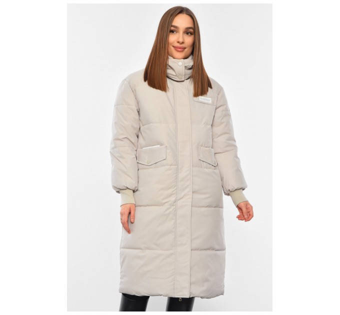 Куртка жіноча зимова бежевого кольору 193509L