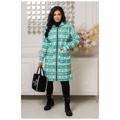 Кардиган женский зеленого цвета 193519L Кардиган женский зеленого цвета 193519L