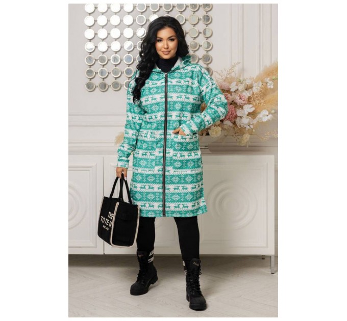 Кардиган жіночий зеленого кольору 193519L