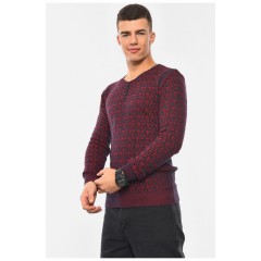 Светр чоловічий бордового кольору 193564L