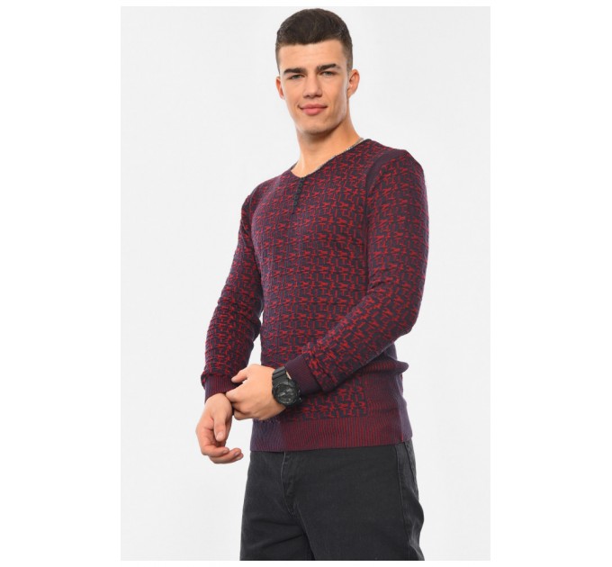 Светр чоловічий бордового кольору 193564L
