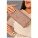 Кошелек женский из экокожи пудрового цвета 193641L