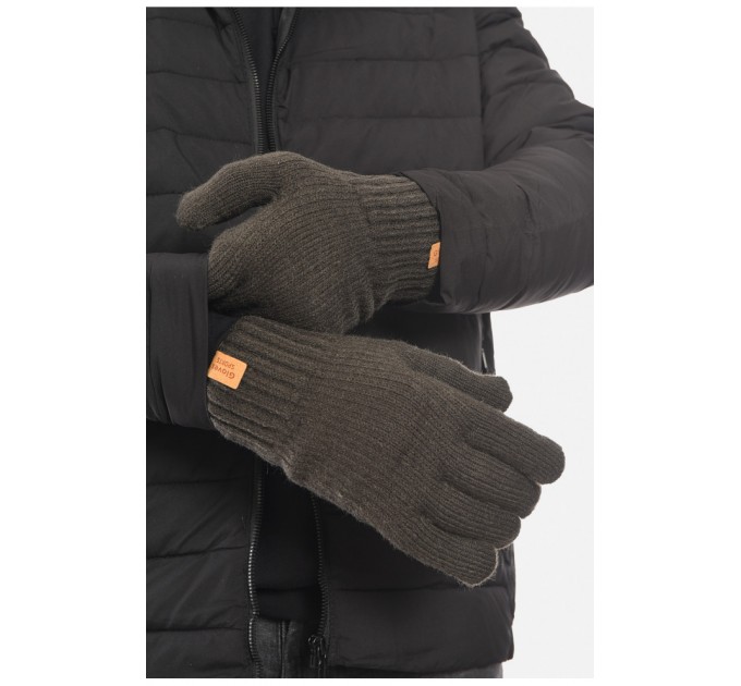 Перчатки мужские акриловые утепленные цвета хаки 193715L