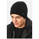 Мужская шапка на флисе черного цвета 193755L