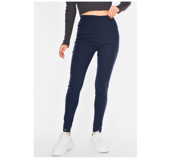 Джинсы женские зауженные темно-синего цвета 193883L