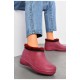 Калоші жіночі на хутрі бордового кольору 194028L