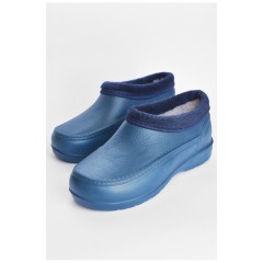 Галоши мужские на меху темно-синего цвета 194029L