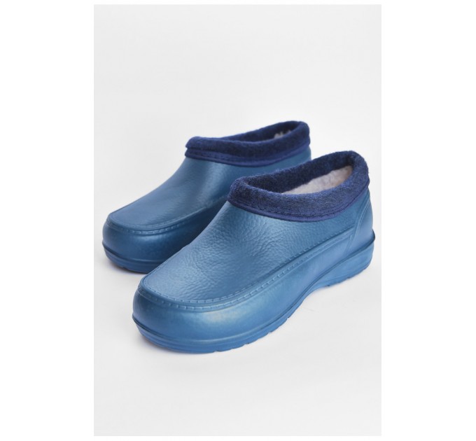 Галоши мужские на меху темно-синего цвета 194029L