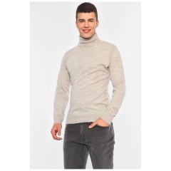 Гольф чоловічий однотонний бежевого кольору 194052L