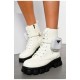 Ботинки женские демисезонные белого цвета 194081L