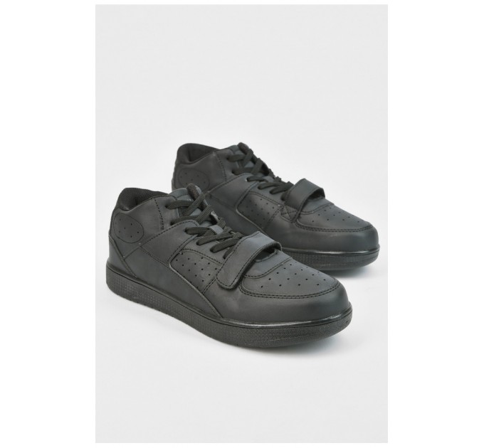 Кросівки чоловічі чорного кольору на шнурівці 194090L