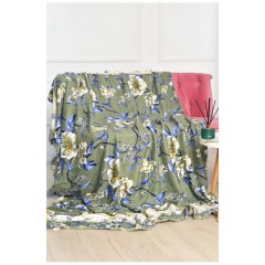 Плед зеленого кольору з принтом розмір 180*220 194112L