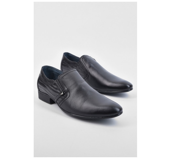 Туфли подростковые для мальчика черного цвета 194349L