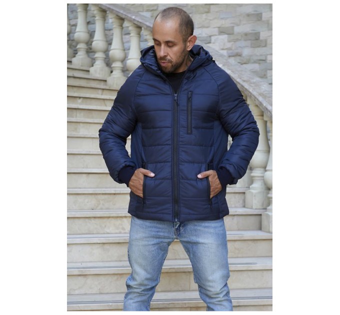 Куртка чоловіча демісезонна темно-синього кольору 194432L