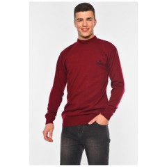 Светр чоловічий однотонний бордового кольору 194505L